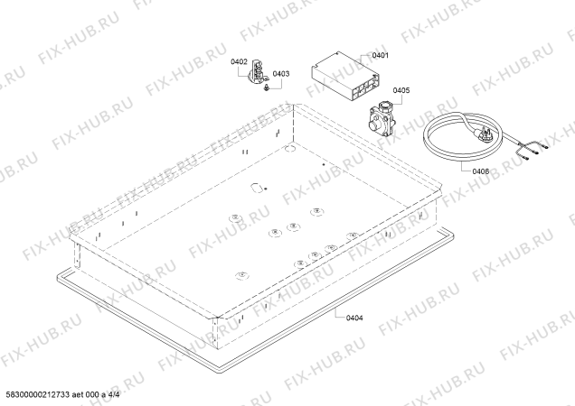 Схема №4 SGSXP365TS Thermador с изображением Датчик Вентури для плиты (духовки) Bosch 10005149