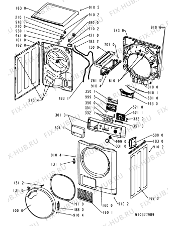 Схема №2 TRK 390 с изображением Модуль (плата) для стиральной машины Whirlpool 481010391923