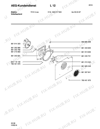 Взрыв-схема плиты (духовки) Aeg COMP. 7310U-W - Схема узла Section4