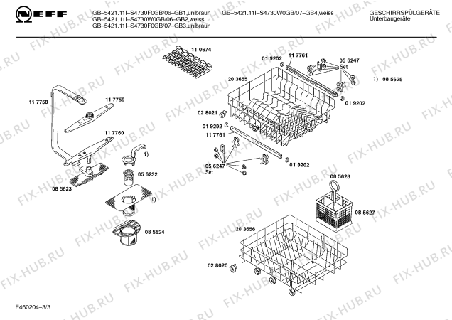 Схема №3 195307447 5421.11I с изображением Инструкция по эксплуатации для посудомойки Bosch 00513724