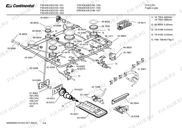 Схема №4 FSF45K43NF GP I BCO GN 220V с изображением Переключатель для духового шкафа Bosch 00421500