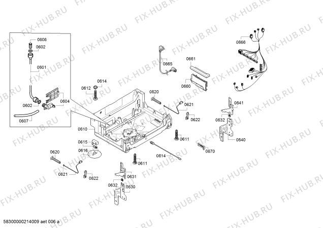 Взрыв-схема посудомоечной машины Bosch SMI46KS00T SilencePlus, A+ - Схема узла 05