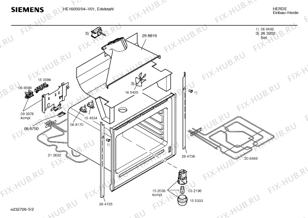 Схема №4 HE16050 с изображением Ручка управления духовкой для электропечи Siemens 00154532
