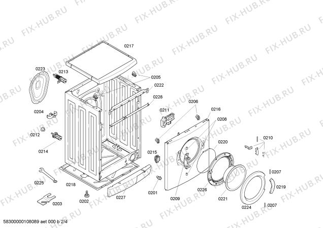 Схема №3 WFL2872NL Maxx с изображением Панель управления для стиралки Bosch 00443819