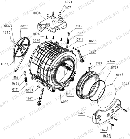 Взрыв-схема стиральной машины Gorenje WA926 (730433, PS15/46122) - Схема узла 05