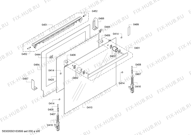 Взрыв-схема плиты (духовки) Bosch HBG33B550B Bosch - Схема узла 04