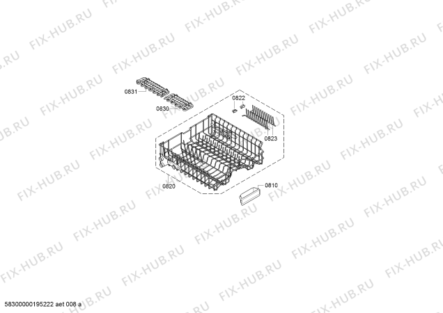 Схема №4 SN636X03AE с изображением Набор кнопок для посудомойки Siemens 10004128