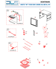 Схема №1 0975 SFO ARIETE 30LT SILVER IN с изображением Корпусная деталь для духового шкафа ARIETE AT6255575200