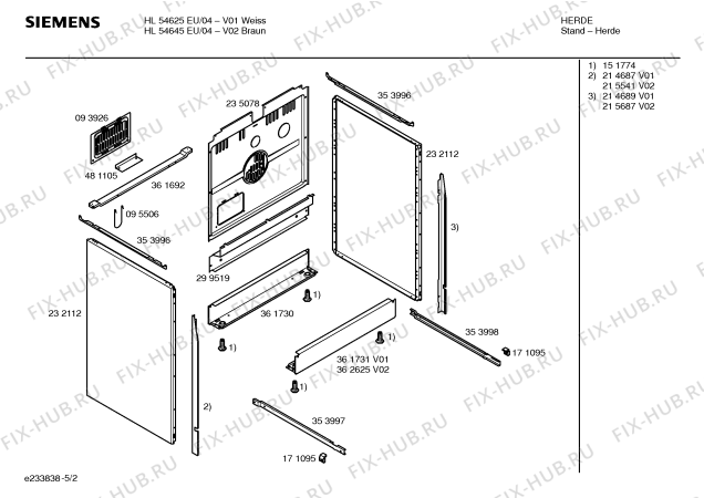 Схема №5 HSN280BEU с изображением Контрольная лампа для духового шкафа Bosch 00171227