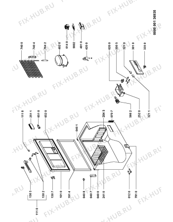 Схема №1 GTMS 2546/0 WS с изображением Заглушка Whirlpool 481946248407