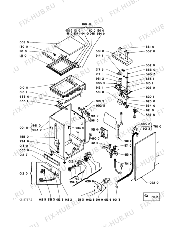 Схема №2 AWF 393/LA с изображением Обшивка для стиральной машины Whirlpool 481245370114
