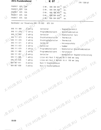 Схема №5 FAV875 IGA с изображением Мини-ручка для посудомойки Aeg 8996452415723