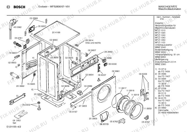 Схема №3 WFS2830 с изображением Вкладыш в панель для стиралки Bosch 00094488