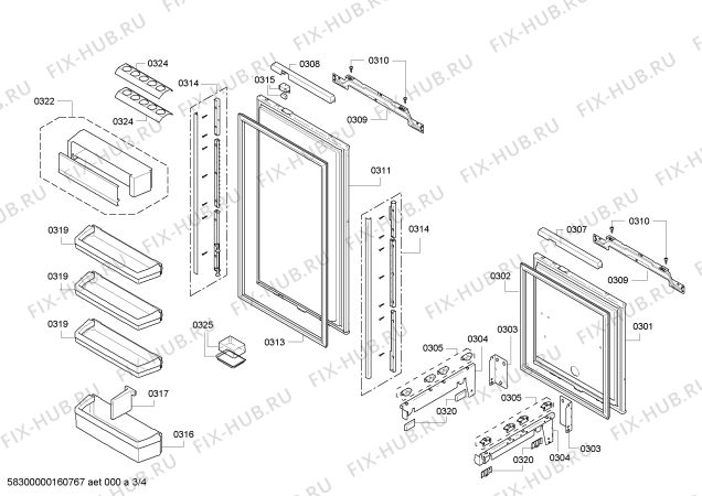 Схема №3 K8351X1 с изображением Инструкция по эксплуатации для холодильной камеры Bosch 00568474
