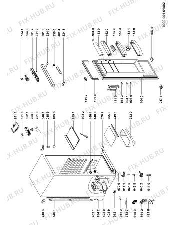 Схема №1 WM1701 X с изображением Дверца для холодильника Whirlpool 480131100502