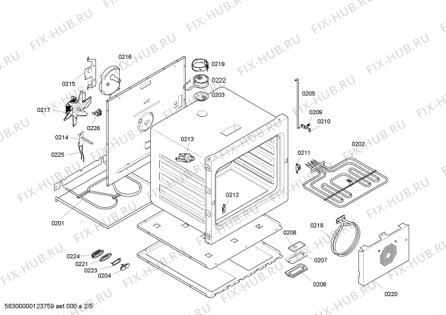 Схема №5 EB271100 с изображением Набор кнопок для духового шкафа Bosch 00268400