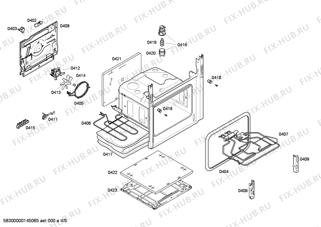 Схема №4 HLN424220 с изображением Панель управления для плиты (духовки) Bosch 00672769