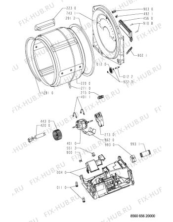 Схема №2 TRAE 6560 с изображением Обшивка для сушильной машины Whirlpool 481245211375