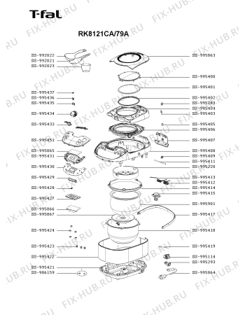 Схема №1 RK8121CA/79A с изображением Всякое для электропароварки Seb SS-995867