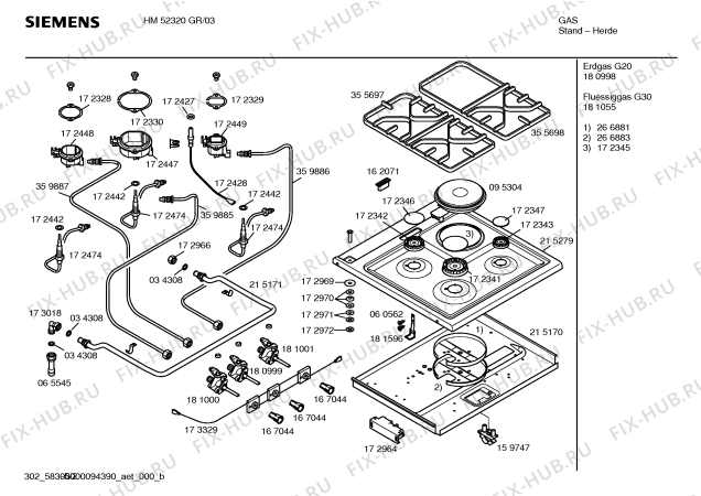 Схема №3 HM52320GR с изображением Панель управления для духового шкафа Siemens 00362793