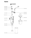 Схема №1 HB64A838/870 с изображением Часть корпуса для блендера (миксера) Tefal MS-651167