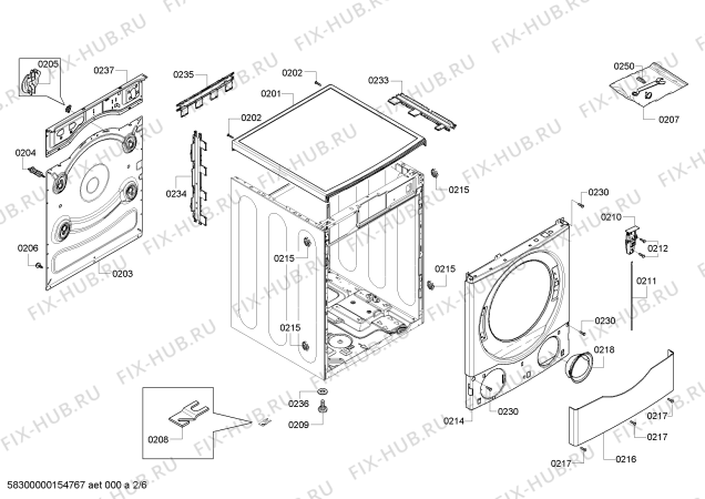 Схема №3 WFVC544CUC с изображением Шланг в системе подачи для стиралки Bosch 00654242