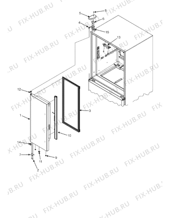 Схема №9 KRSC9010IKA (F090441) с изображением Фиксатор для холодильной камеры Indesit C00315080