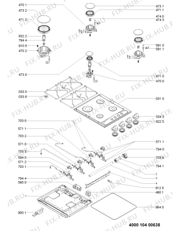 Схема №1 BDA61ARBNA с изображением Затычка для электропечи Whirlpool 481060118561