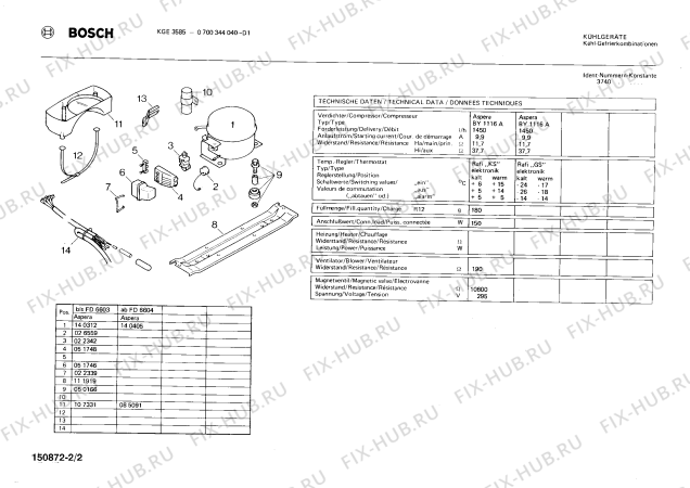 Взрыв-схема холодильника Bosch 0700344040 KGE3585 - Схема узла 02