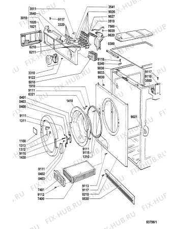 Схема №4 AWF 040 с изображением Всякое Whirlpool 481931038829