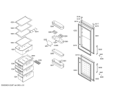 Схема №2 KGV33X05 с изображением Дверь для холодильника Bosch 00245758