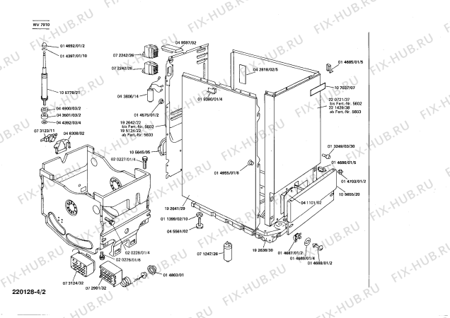 Взрыв-схема стиральной машины Siemens WV7910 SIWAMAT TT - Схема узла 02