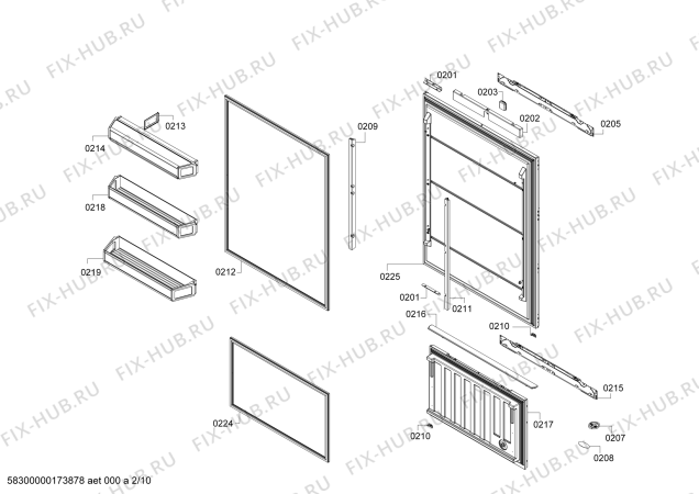 Схема №5 T36BT820NS с изображением Выдвижной ящик для холодильной камеры Bosch 00706885