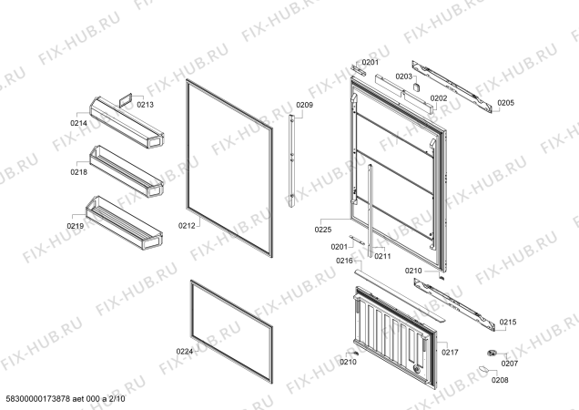 Схема №5 T36BT820NS с изображением Крышка для холодильной камеры Bosch 00657468