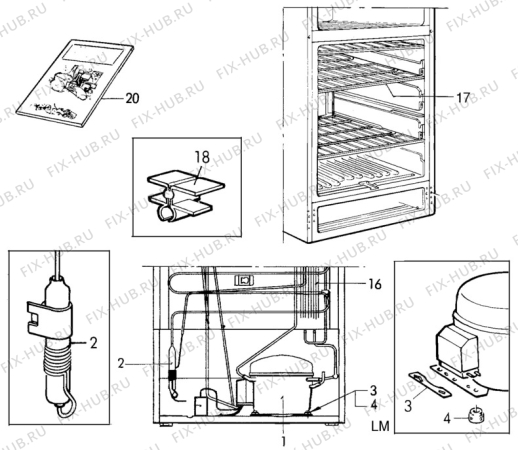 Взрыв-схема холодильника Elektro Helios FG320-2FF - Схема узла C10 Cold, users manual