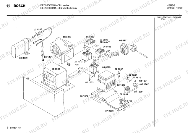 Взрыв-схема плиты (духовки) Bosch HEE6923CC - Схема узла 04