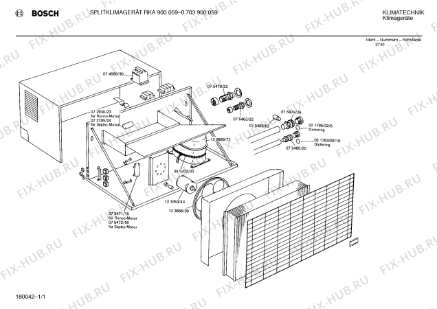 Схема №1 0703900040 RKT46SOD с изображением Мотор для электровытяжки Bosch 00131053