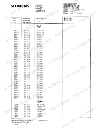 Схема №5 FC955L4 с изображением Сервисная инструкция для телевизора Siemens 00535346