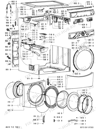 Схема №2 091 WT/CR с изображением Обшивка для стиралки Whirlpool 481245310779