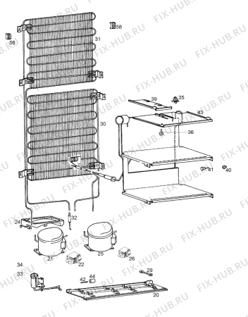 Схема №1 S301-6KG с изображением Дверка для холодильной камеры Aeg 5310412956540