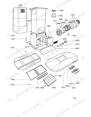 Схема №1 AKR 902-1 IX с изображением Микрофильтр для электровытяжки Whirlpool 481948048303