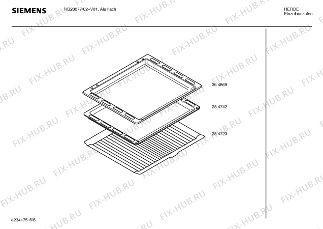 Схема №3 HB28077 с изображением Инструкция по эксплуатации для плиты (духовки) Siemens 00581228