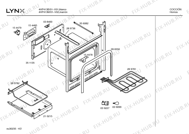Схема №4 4HP413B с изображением Панель для плиты (духовки) Bosch 00366094