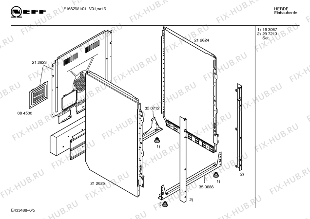 Схема №4 F1662W1 с изображением Инструкция по эксплуатации для электропечи Bosch 00528777