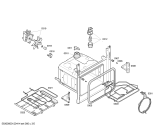 Схема №5 3HT516BP с изображением Передняя часть корпуса для плиты (духовки) Bosch 00662435
