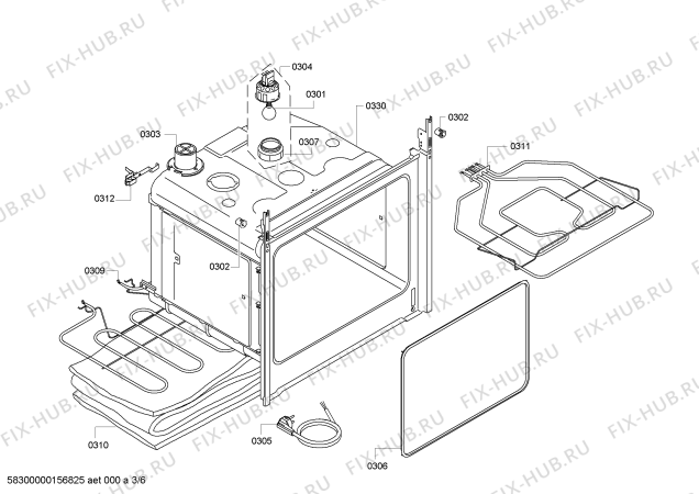 Схема №3 FRMA651W с изображением Панель управления для плиты (духовки) Bosch 00705563