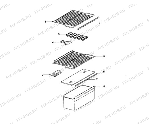 Взрыв-схема холодильника Tricity Bendix ECD028W - Схема узла Furniture