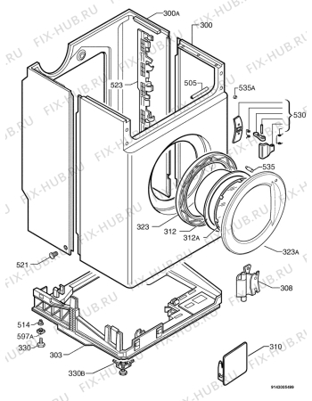 Взрыв-схема стиральной машины Zanussi WJE1207 - Схема узла Housing 001