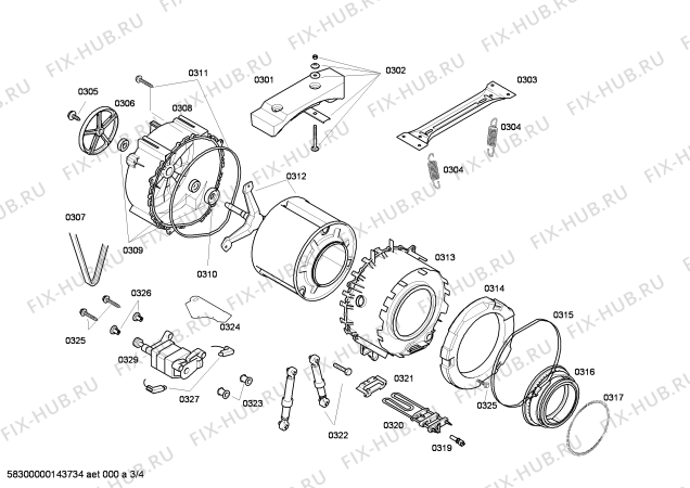 Схема №4 WAE16166ZA с изображением Панель управления для стиралки Bosch 00702461