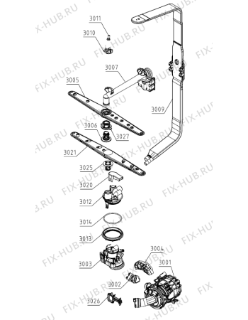 Взрыв-схема посудомоечной машины Cylinda SV-DISK 3R (728444, DW30.1) - Схема узла 03